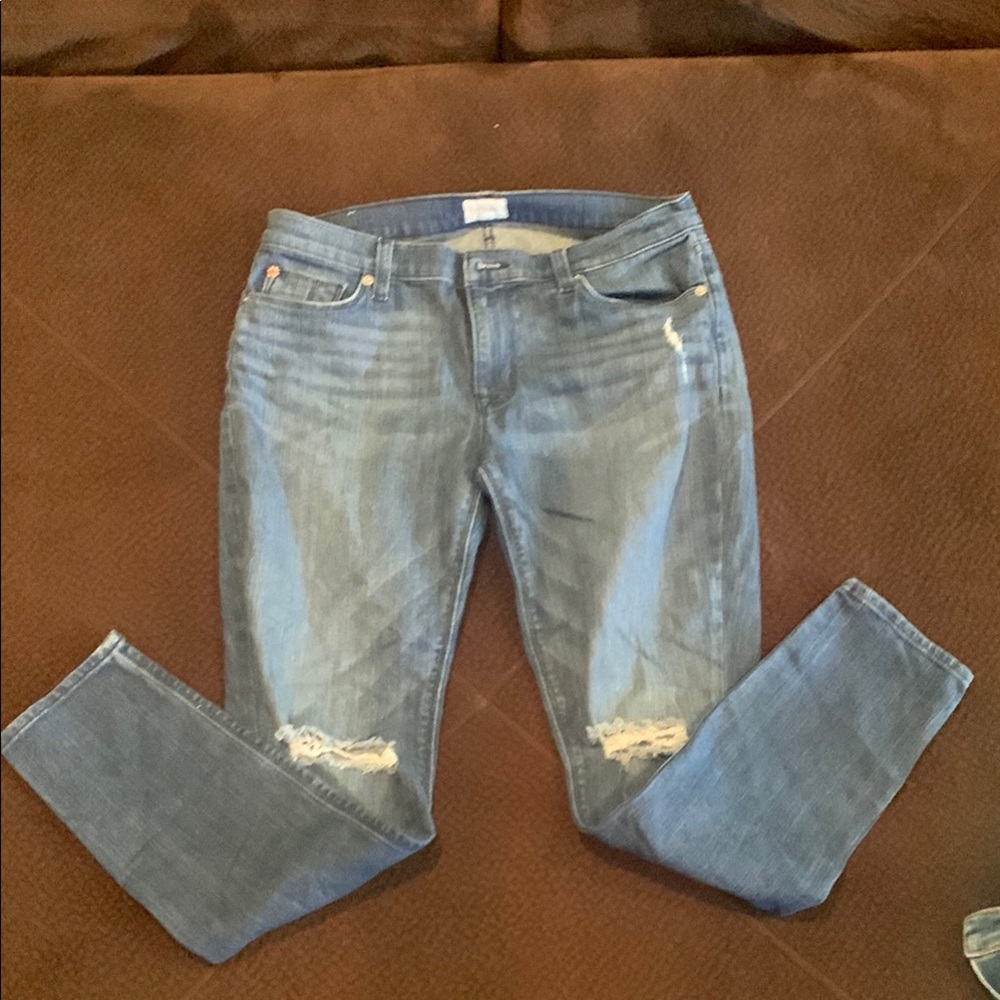 Women's Blue Distressed Jeans